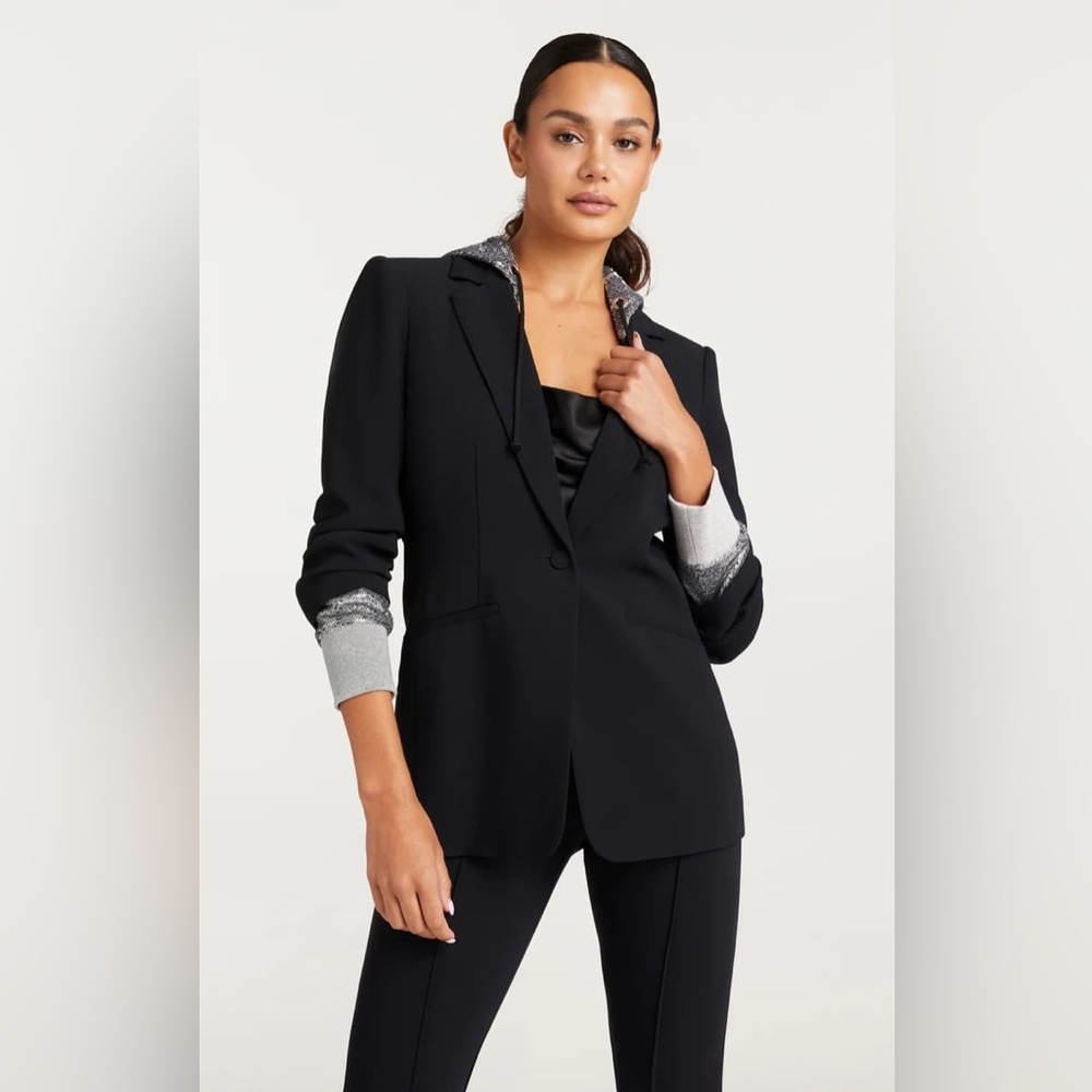 New Cinq à Sept Women's Sequin Hooded Khloe Blazer